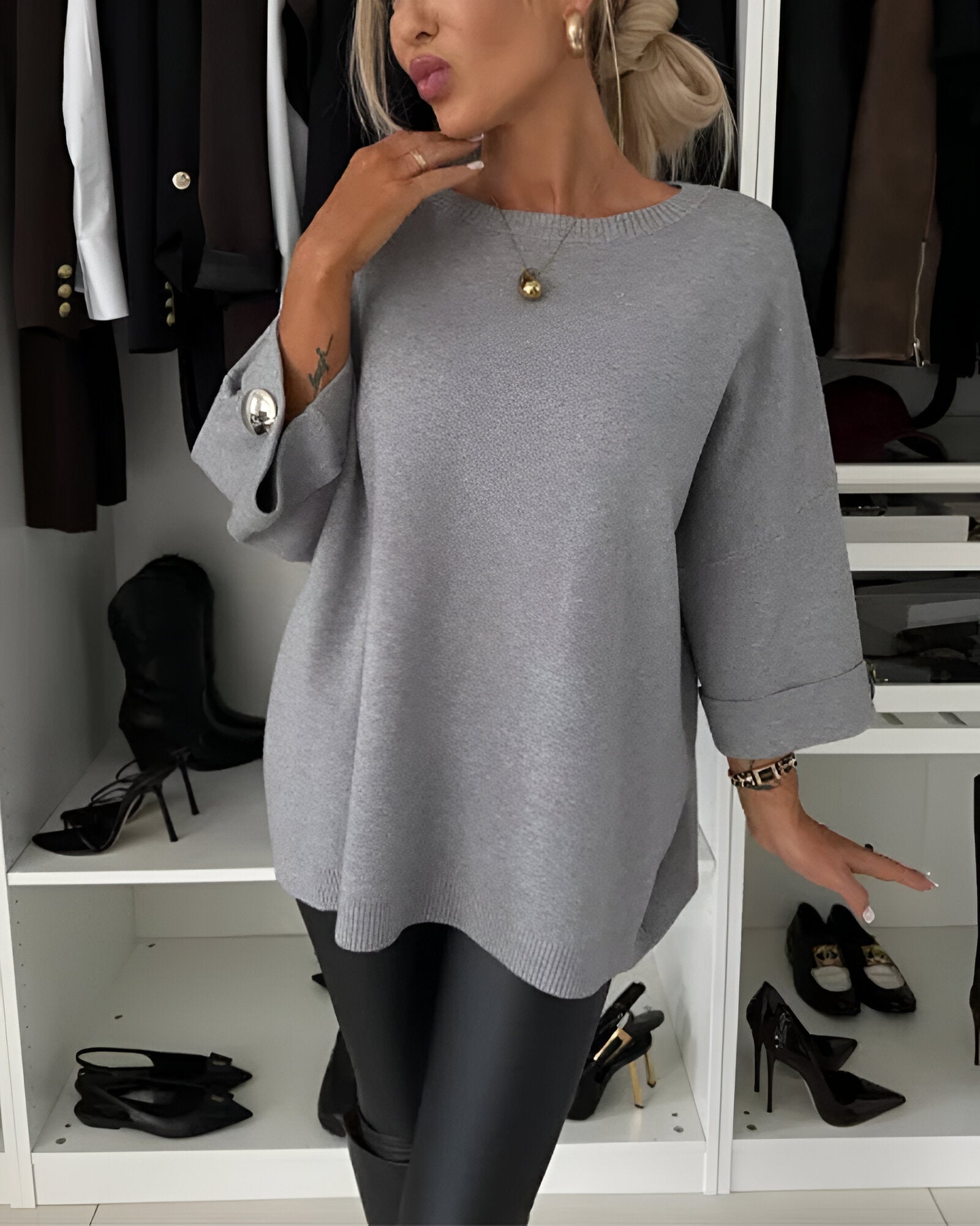 Lucía™ | Weicher Pullover mit Knopfdetails