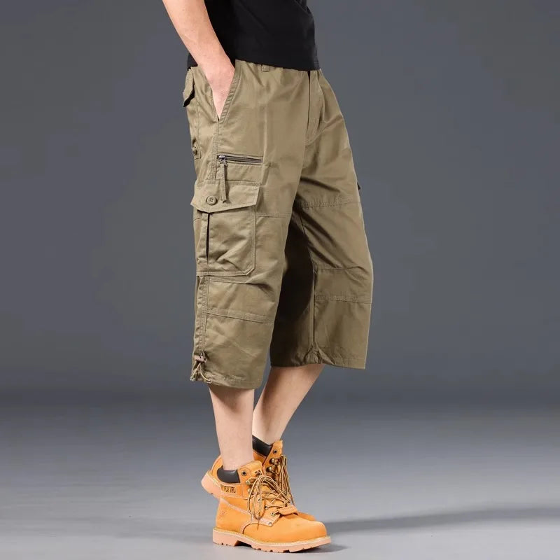 Christian – Lange Baumwoll-Cargo-Shorts