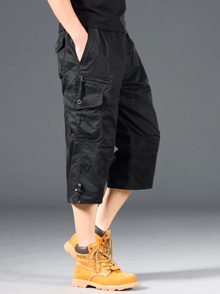 Christian – Lange Baumwoll-Cargo-Shorts