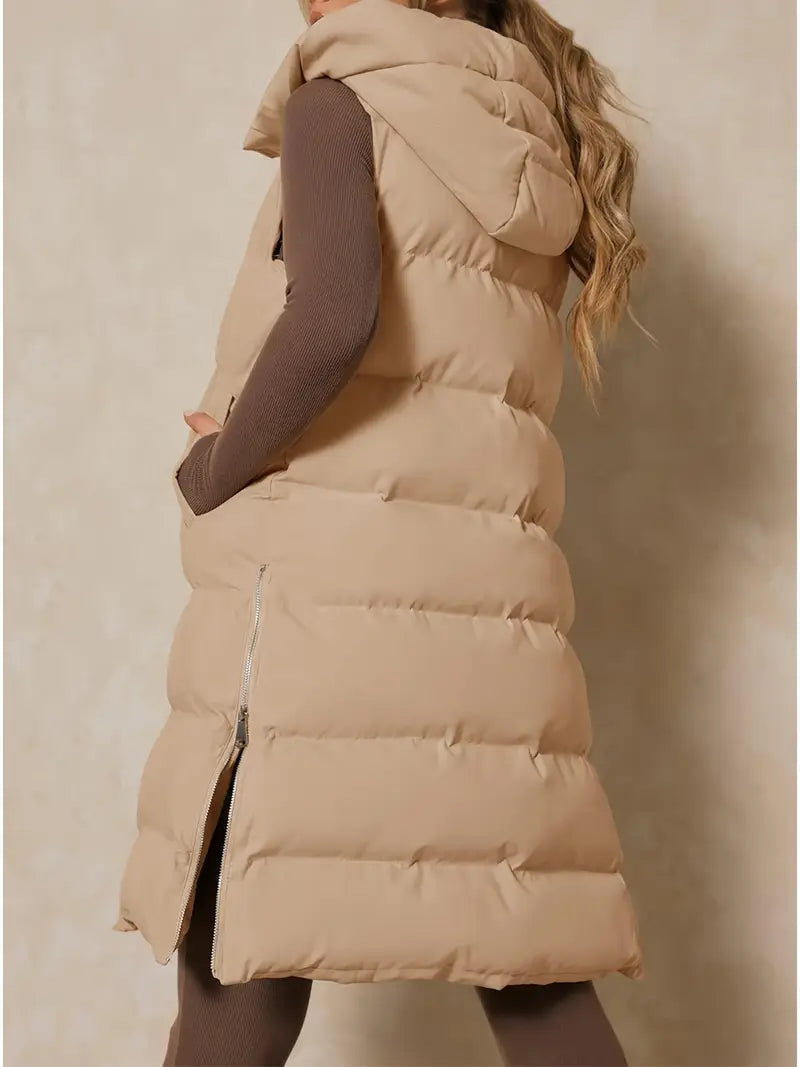 Avalon Longline-Weste mit Kapuze