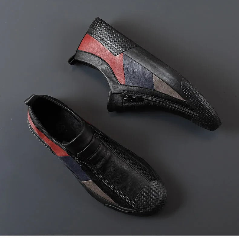 Leather Shoes with Zip