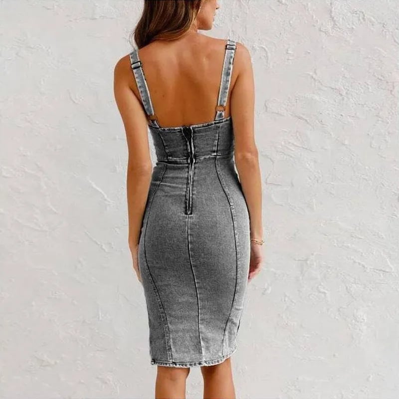 MINNA I FIGURBETONTES KLEID AUS DENIM