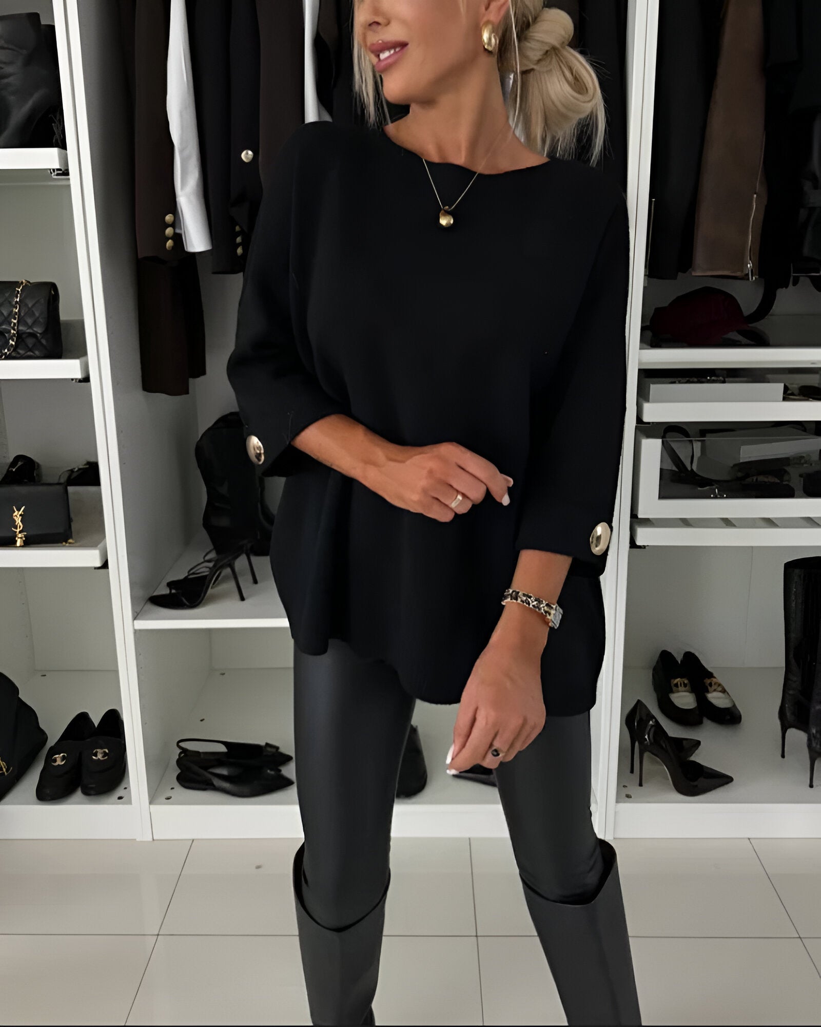 Lucía™ | Weicher Pullover mit Knopfdetails