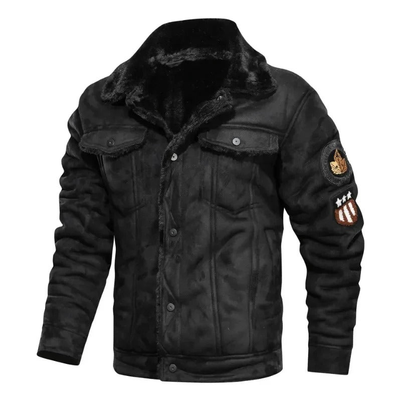 Silvan® | Elegante Lederjacke aus warmem Fleece